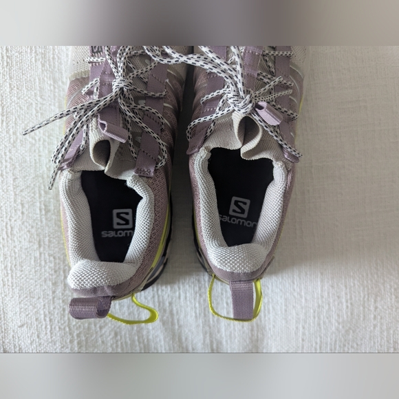 Salomon Shoes Women's 9 Grey Yellow XA Cover Trail Running Shoe Unisex EUC Men 8 - Picture 9 of 9